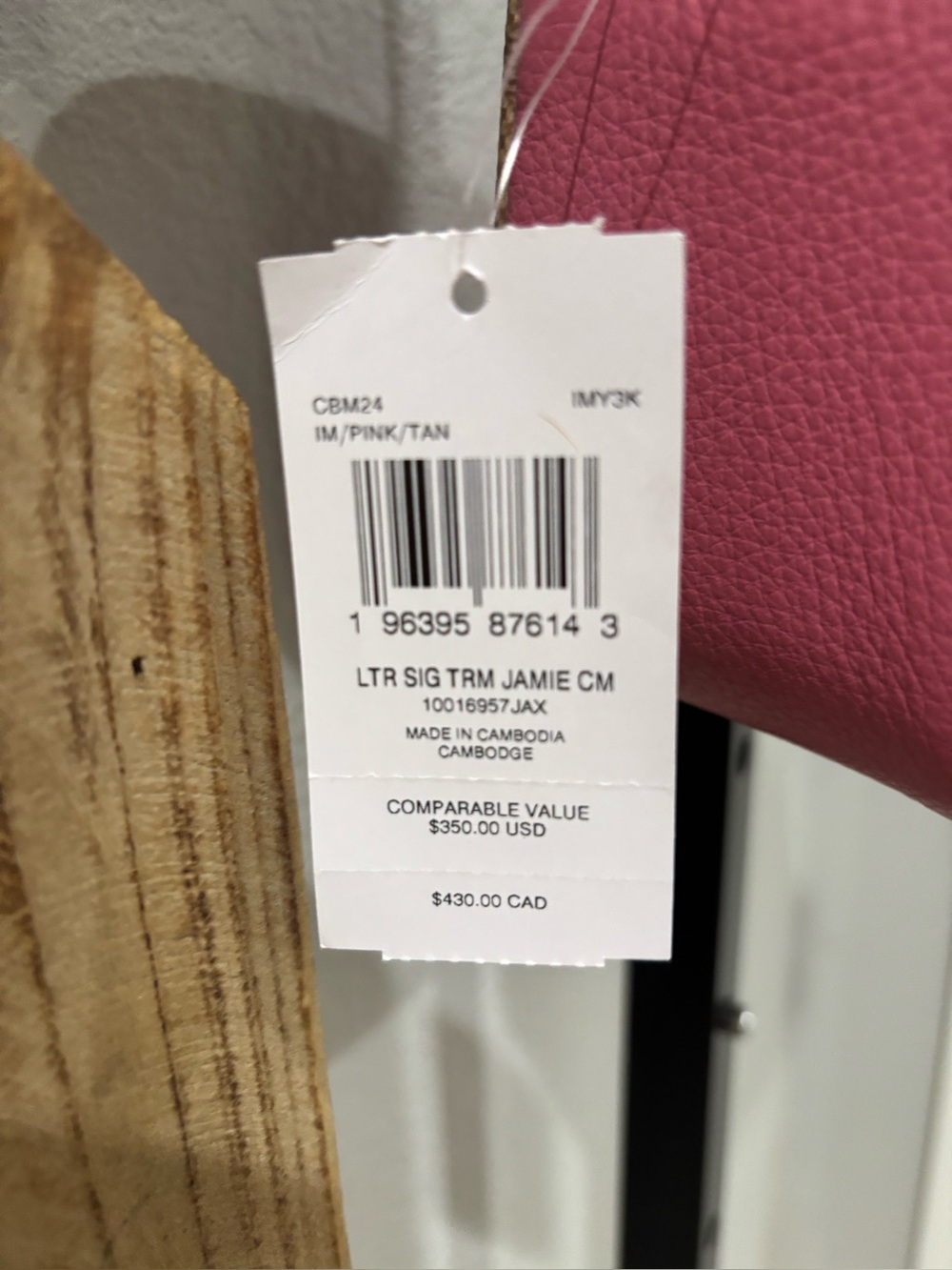 Coach Pink Pebbled Leather Crossbody Camera Bag with Gold Trim 9”wide 6”deep - Picture 12 of 13